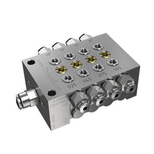 Schmiermittel-Progressivverteiler - nP  - Dropsa spa - modular / für Zentralschmieranlage / Aluminium