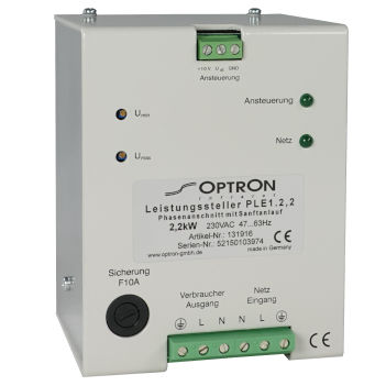 Thyristor-Leistungssteller - PLE1-2.2 - Optron - Phasen / für elektrisches Strahlungsheizgerät