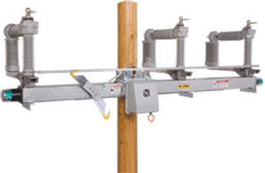 Mittelspannungs-Lasttrennschalter - 14.4 - 34.5 kV | Scada-Mate® - S&C Electric Company - Hänge / für Außenbereich