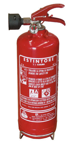 Schaum Feuerlöscher - 2 L, 8A 55B 40F, AFFF | WG020016 - Pii Srl - tragbar
