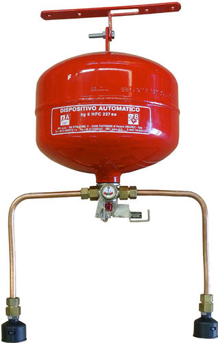 Festinstallierter Feuerlöscher - 6 kg, HFC 227 | AUT06002 - Pii Srl - automatisch