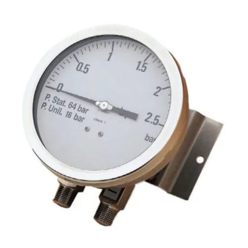 Differential-Manometer - RIB810 series - Riels Instruments - mit Zifferblatt-Anzeige / Gewinde / Edelstahl