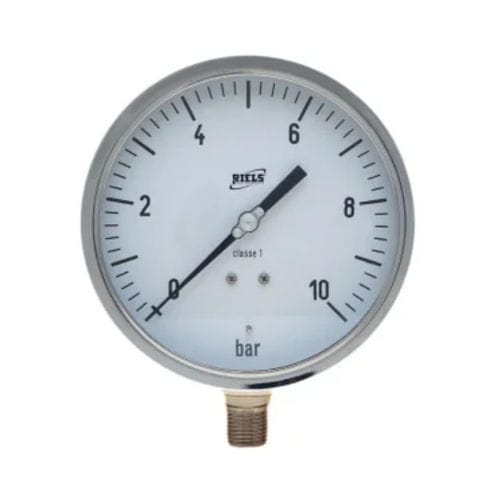 Manometer mit Zifferblatt-Anzeige - RIB800 series - Riels Instruments - Gewinde / Edelstahl / Aluminium