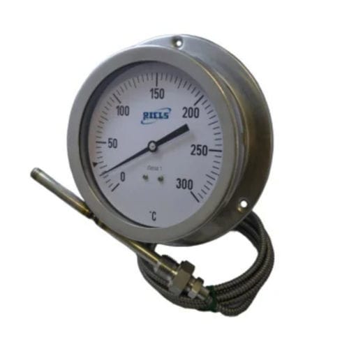 Thermometer / Gasdruck mit Fernleitung - RIC250 - Riels Instruments - mit Zifferblatt-Anzeige / ATEX / Flansch