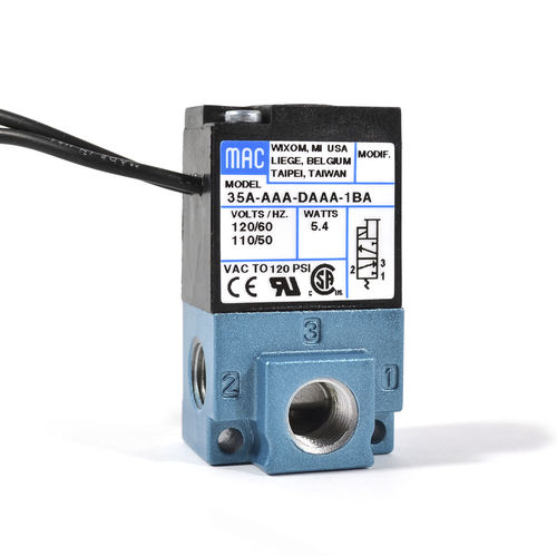 Pneumatik-Wegeventil / mit Klappe - 35 series - MAC Valves - magnetbetrieben / direktgesteuert / 3/2-Wege