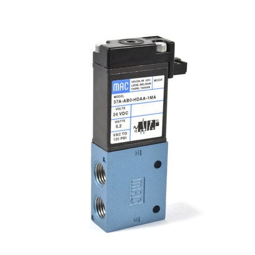 Pneumatik-Wegeventil / mit Klappe - 37 Series - MAC Valves - magnetbetrieben / 3/2-Wege / Miniatur