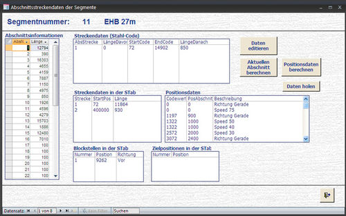 Konfigurationssoftware - Berghof - Datenbank / Kontroll