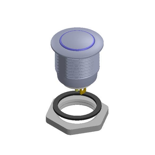 Wasserdichter Drucktaster - W57M series - LUMEX - IP67 / Metall / Aluminium