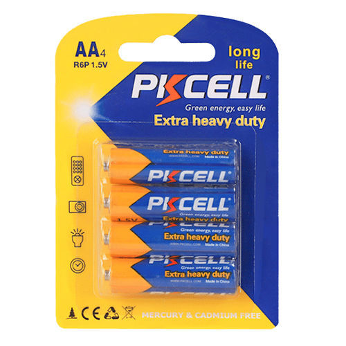 Zink-Kohle-Batterie - R6P - Shenzhen PKCELL Battery Co. Ltd - AA-Typ / 1,5 V / UL