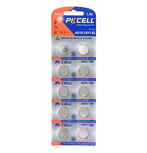Alkaline Batterie - AG10 - Shenzhen PKCELL Battery Co. Ltd - rund / CE / UL