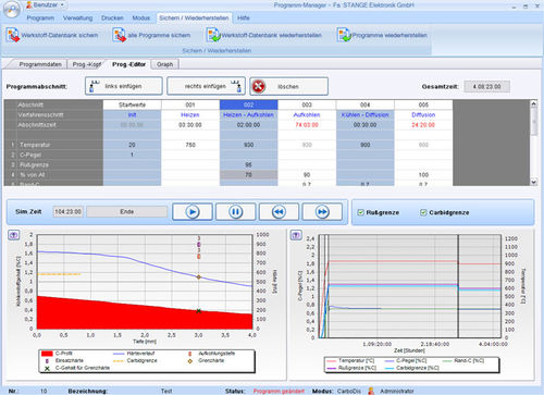 Management-Software - Simulation Software - Stange Elektronik - Programmier / Simulation / Datenbank