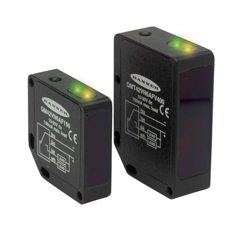Optoelektronischer Sensor / Reflex-Lichttaster - QM42 & QMT42 SERIES - BANNER ENGINEERING CORP. - Einweg / rechteckig / Infrarot