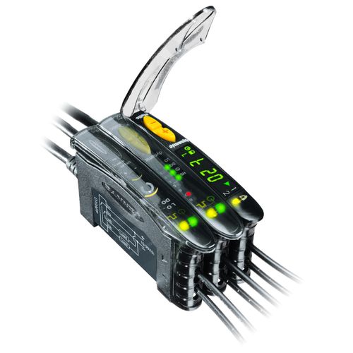 Rechteckiger optoelektronischer Sensor - D10 SERIES - BANNER ENGINEERING CORP. - rotes Licht / Glasfaser / digital