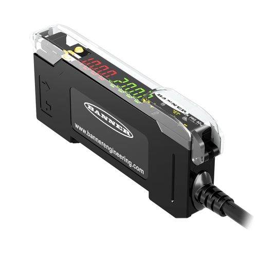 Optoelektronischer Sensor / Glasfaser - DF-G3 SERIES - BANNER ENGINEERING CORP. - Einweg / rechteckig / rotes Licht