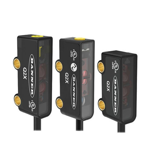 Optoelektronischer Sensor / Miniatur - Q2X - BANNER ENGINEERING CORP. - mit Hintergrundausblendung / polarisierte Rückbeleuchtung / rechteckig