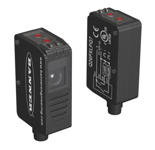 Optoelektronischer Sensor / koaxiale Reflexion - Q26 SERIES CLEAR OBJECT SENSOR - BANNER ENGINEERING CORP. - rechteckig / rotes Licht / kompakt