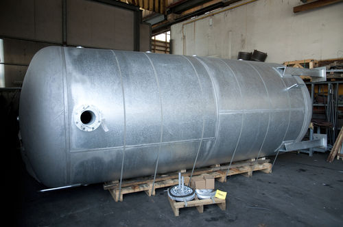 Tank für Druckluft - BAGLIONI - verzinkt / Kohlenstoffstahl / zylinderförmig