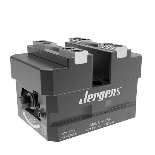 Selbstzentrierender Schraubstock - 5CV13 series - Jergens, Inc. - für 5-Achs-Werkzeugmaschinen / Flachprofil / 5-Achs