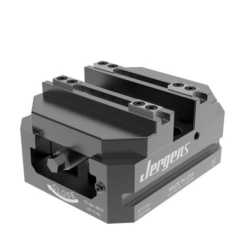 Selbstzentrierender Schraubstock - 5CV1304 series - Jergens, Inc. - für 5-Achs-Werkzeugmaschinen / Flachprofil / 5-Achs