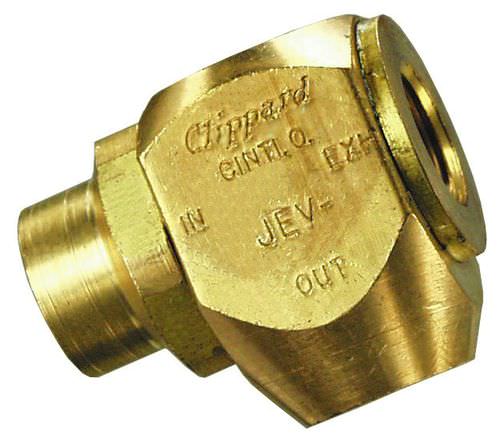 Sitzventil - JEV series - Clippard - pneumatisch gesteuert / Gewinde / Messing