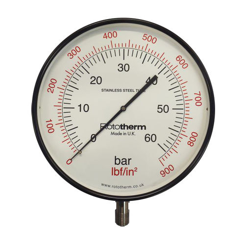 Manometer mit Zifferblatt-Anzeige - SPGB - British Rototherm Co. Ltd - Gewinde / NPT 1/2 / Edelstahl