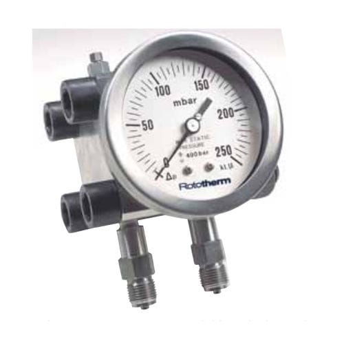 Differential-Manometer - DP3 series - British Rototherm Co. Ltd - mit Zifferblatt-Anzeige / NPT 1/2 / NPT 1/4
