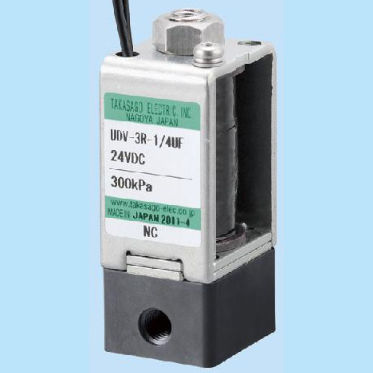 Vorgesteuertes Magnetventil - UDV series - TAKASAGO FLUIDIC SYSTEMS - 2-Wege / NC / Edelstahl
