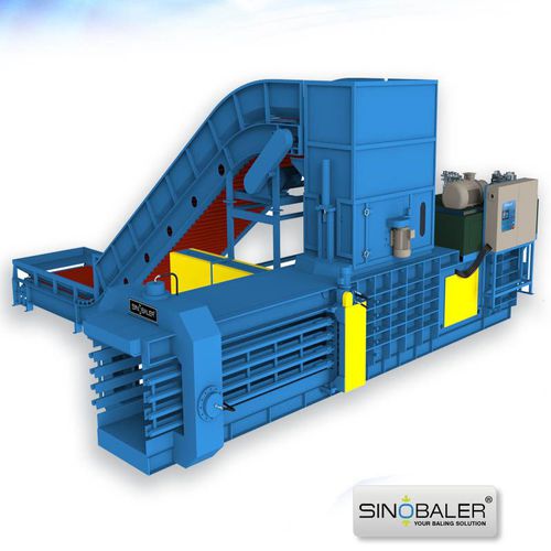 Ballenpresse für Papier - SHBA2 series - SINOSPECT INDUSTRIAL CO.,LTD - horizontal / mit oberer Öffnung / Kanal