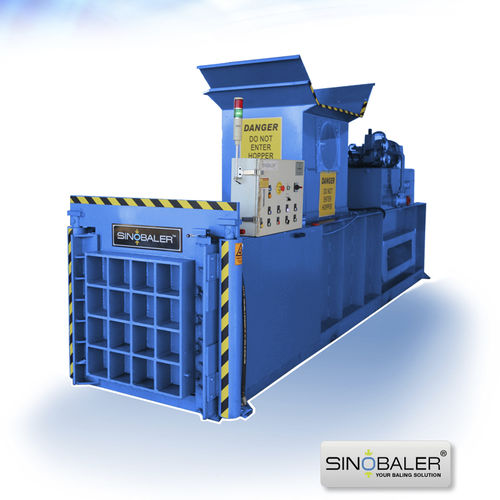 Ballenpresse für Karton - SHB1 series - SINOSPECT INDUSTRIAL CO.,LTD - horizontal / mit oberer Öffnung / Kanal