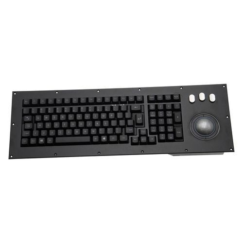 Einbaufähige Tastatur - MKBL107 - NSI - mit mechanischen Tasten / Trackball / MIL-STD-461G