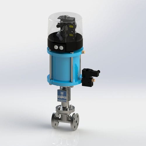 Kugelsitzventil - KVF - Kühme Armaturen GmbH - elektropneumatisch / Absperr / Verteilung