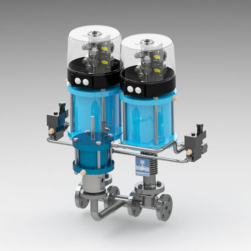 Sitzventil - KVF-KVF - Kühme Armaturen GmbH - pneumatisch / double block and bleed / Verteilung