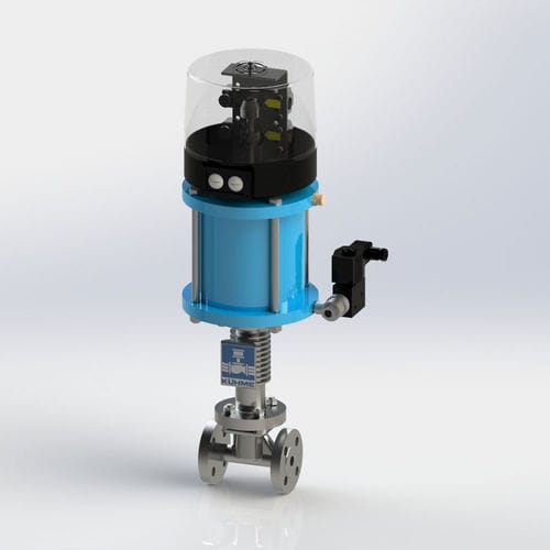Kugelsitzventil - KVF - Kühme Armaturen GmbH - elektropneumatisch / Absperr / Verteilung