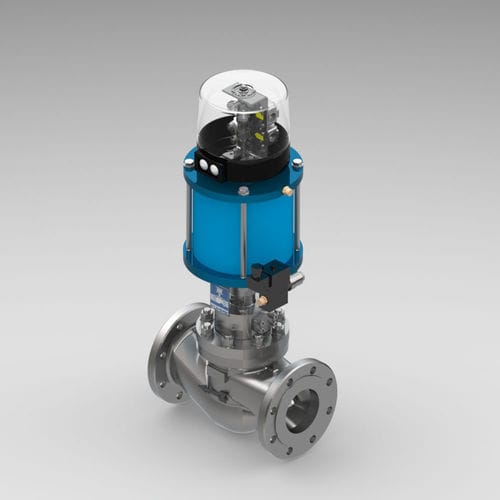 Kugelsitzventil - KVII/F - Kühme Armaturen GmbH - elektropneumatisch / Absperr / Verteilung