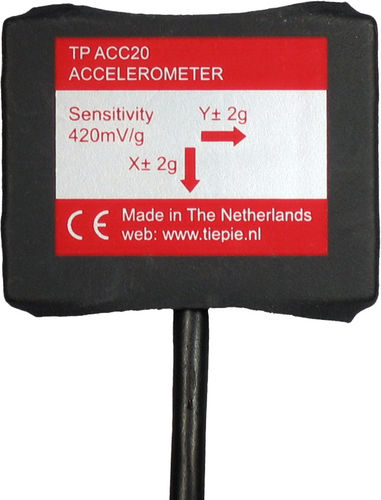 2-Achsen-Beschleunigungsmesser - TP-ACC20 - TiePie engineering - piezoelektrisch / für Automobilanwendungen