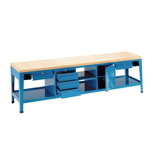 Buche-Werkbank - 210/L - ARMECO - für Werkstatt / einteilig / mit 5 Schubladen