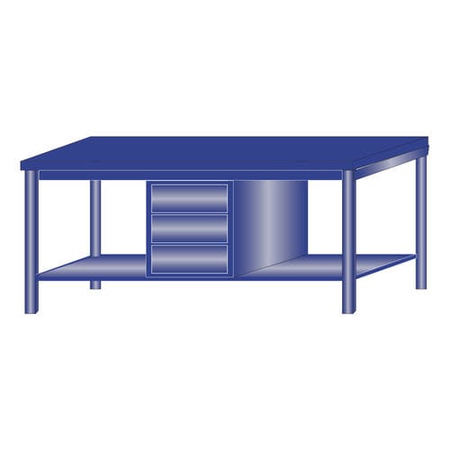 Metallwerkbank - 218/FO - ARMECO - für Werkstatt / einteilig / mit 3 Schubladen