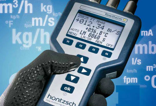 Volumen-Durchflussanzeigegerät - FLOWTHERM Ex - Höntzsch GmbH & Co KG - für Gas / Handgerät / mit Analogausgang