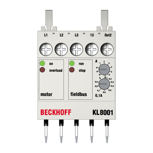 Klemmenblock auf DIN-Schiene - KL8001 - Beckhoff Automation - Schraubanschluss / Schalt / für Relais