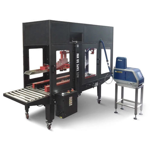 Mehrklappen--Kartonverschließer - Auto Tape 50 HM - ISG Pack - Hotmelt-Klebstoff / automatisch