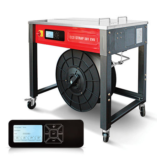 Halbautomatische Umreifungsmaschine - Eco Strap 501 EVO - ISG Pack - für Polypropylenbänder / 220V einphasig / für die Verpackungsindustrie