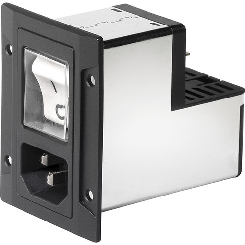 Gerätestecker-Kombielement / mit Schalter - DG12 series - SCHURTER - eingebaut / mit EMI-Filter
