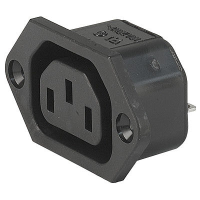 Schalttafeleinbau-Steckdose - 6600-3 - SCHURTER - IP30 / 3-polig / Einschraub