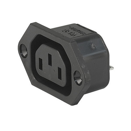 Schalttafeleinbau-Steckdose - 6600-3 - SCHURTER - IP30 / 3-polig / Einschraub