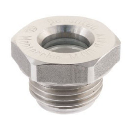 Edelstahl-Schauglas - 38B.I - NOSTRALI - für Industrieanwendungen / für Niveauanzeiger / Sechskant