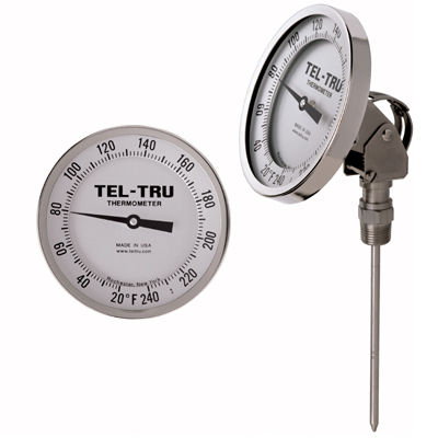 Bimetall-Thermometer - AA575R, AA475R  - Tel-Tru Manufacturing - analog / mit verstellbarem Zeiger / Tauchfühler
