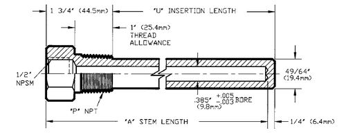 Einschraubschutzrohr - TEL-TRU - Tel-Tru Manufacturing - Edelstahl
