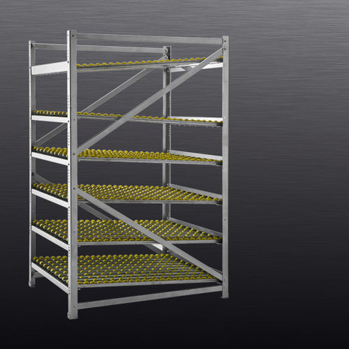 Lagerregal - TYPE 28 series - roll-ven spa - galvanisiertem Stahl / Rollen