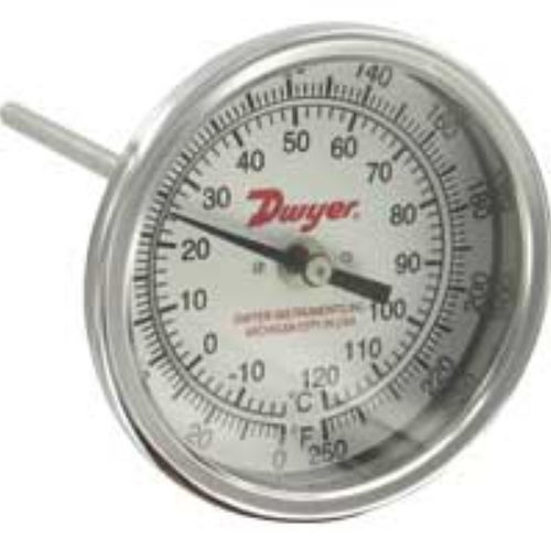 Bimetall-Thermometer - BTB series - DWYER - mit verstellbarem Zeiger / Tauchfühler / Industrie