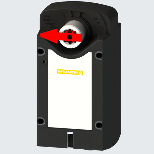 Elektrischer Klappenantrieb - 340-024D-03-S2/8Fx - GRUNER - drehbar / IP54 / für Feuer- und Rauchschutz